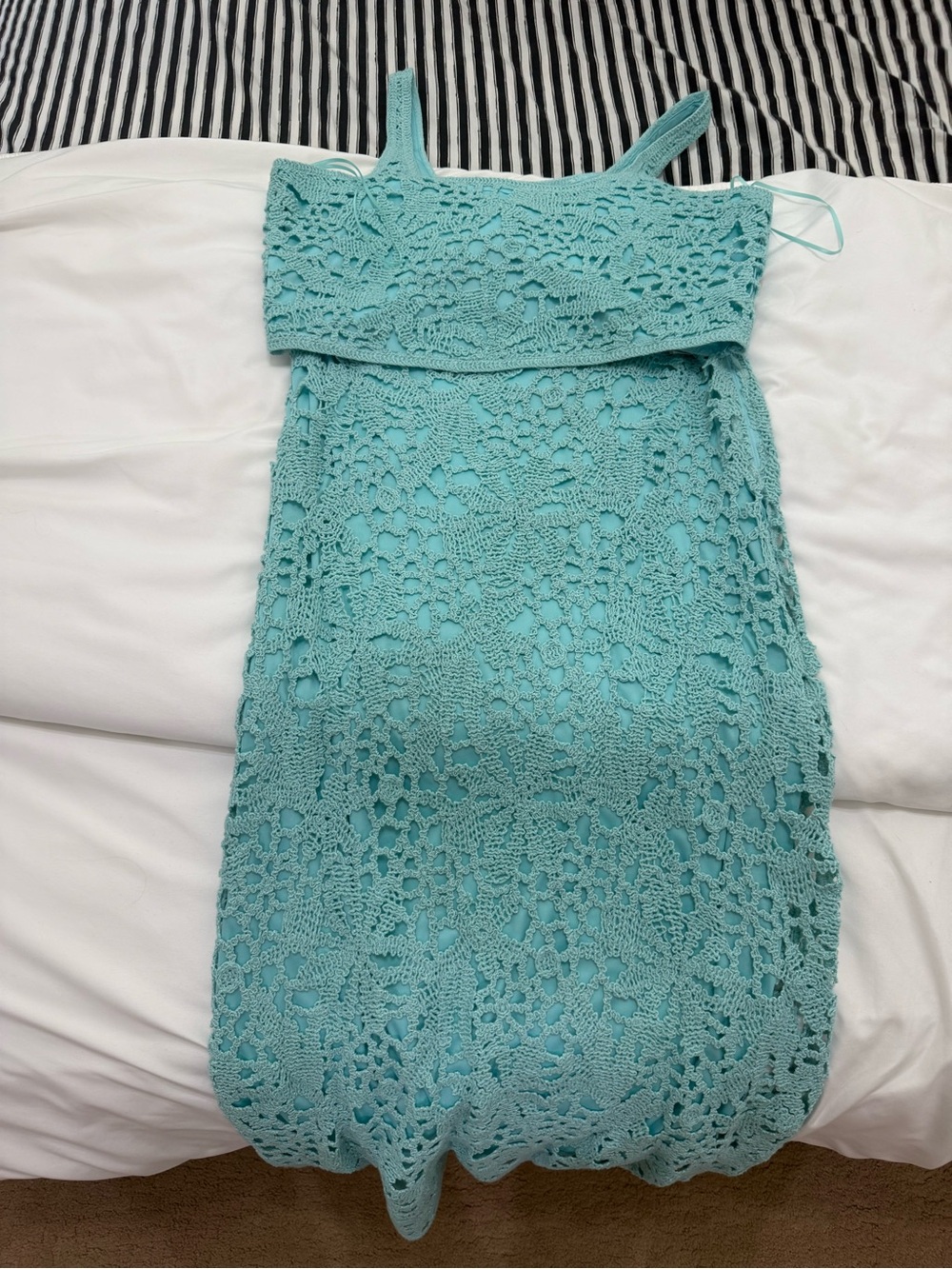 House of Harlow 1960 Turquoise Crochet Set